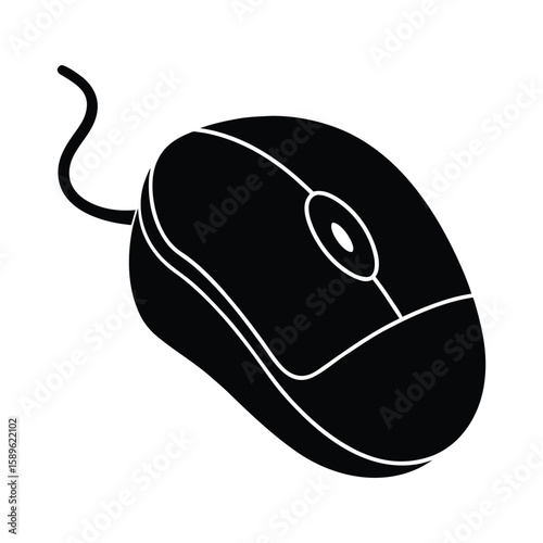 black computer mouse