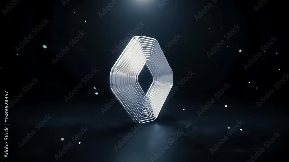 abstrack logo on black background