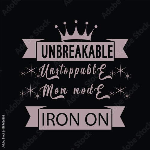Black T Shirt With Pink Mom Life Graphic t-shirt black t-shirt Art & Illustration