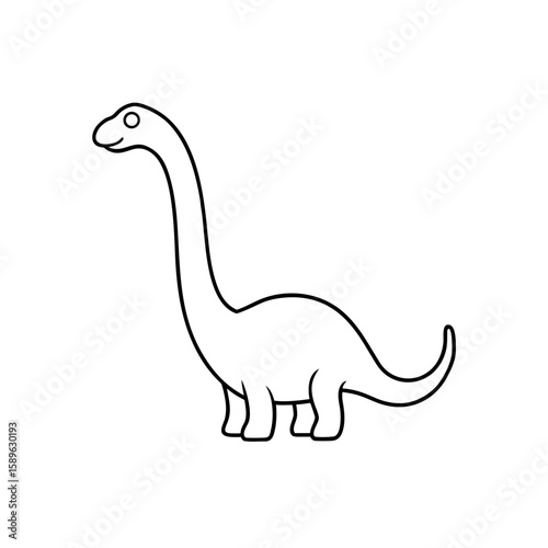 brontosaurus cartoon isolated on white background 