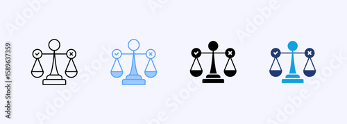 Ethics Icon Set Multiple Style Collection