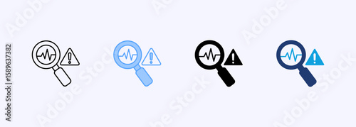 Anomaly Detection Icon Set Multiple Style Collection