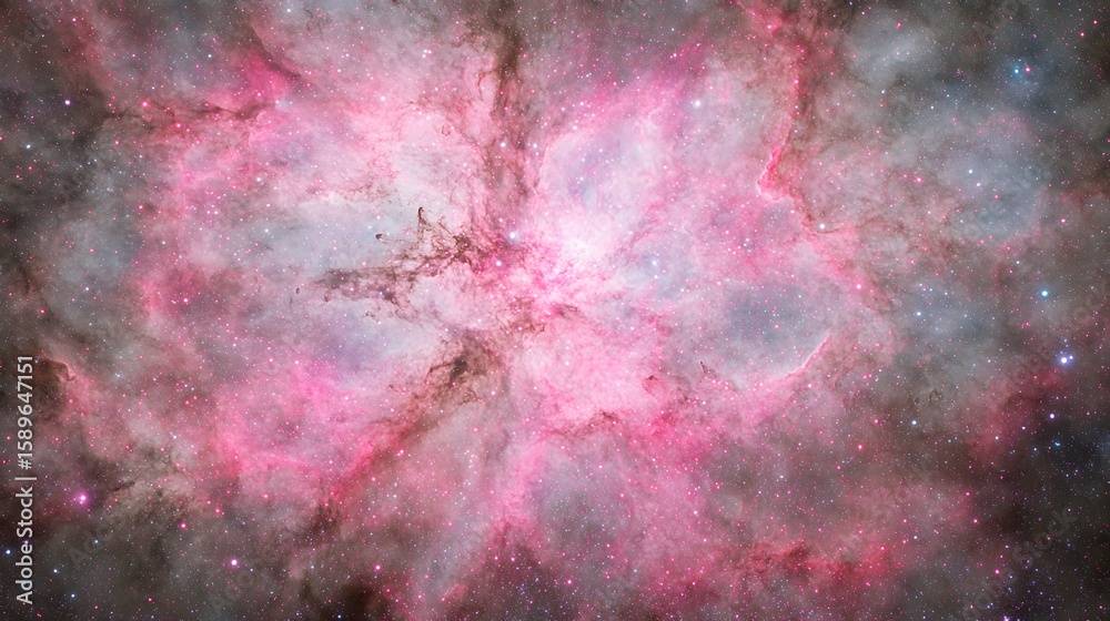 Fototapeta premium Pink Nebula Cosmic Cloud Space Galaxy Starscape