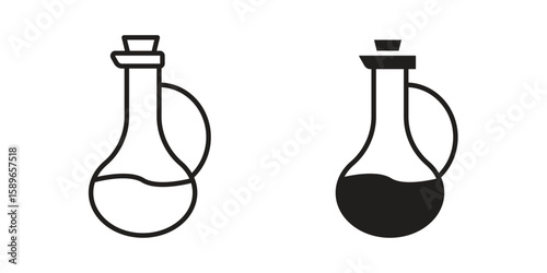 Vinegar icon vector illustration logo template in filled, outline