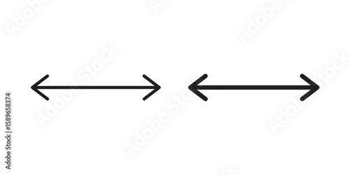 Two side icon vector illustration logo template in filled, outline