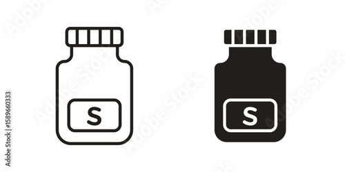 Solvent icon vector illustration logo template in filled, outline