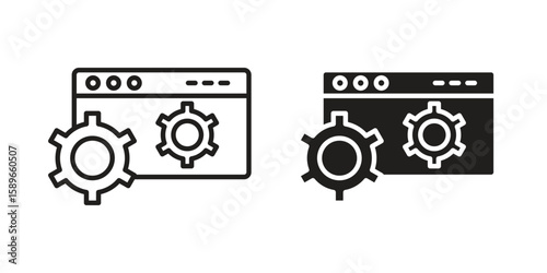 Software icon vector illustration logo template in filled, outline