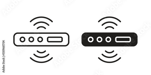 Sensor icon vector illustration logo template in filled, outline