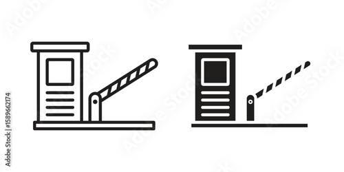 Road toll icon vector illustration logo template in filled, outline