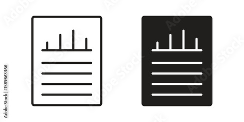 Quarterly report icon vector illustration logo template in filled, outline