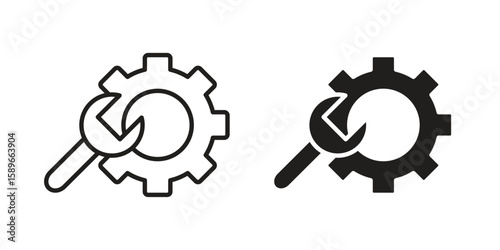 Productivity tools icon vector illustration logo template in filled, outline
