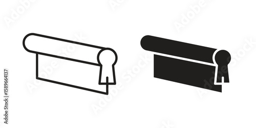 Print screen icon vector illustration logo template in filled, outline