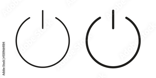 Power icon vector illustration logo template in filled, outline