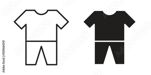 Pijama icon vector illustration logo template in filled, outline