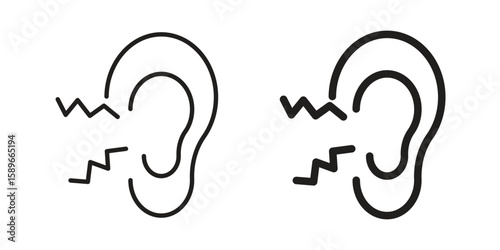Otitis icon vector illustration logo template in filled, outline
