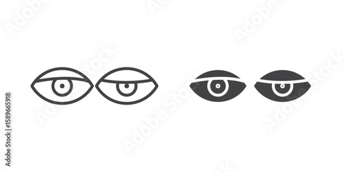 Myasthenia gravis icon vector illustration logo template in filled, outline