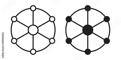 Multichannel icon vector illustration logo template in filled, outline