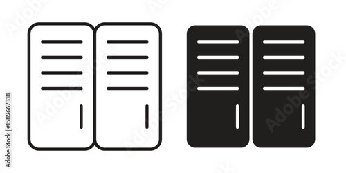 Locker icon vector illustration logo template in filled, outline