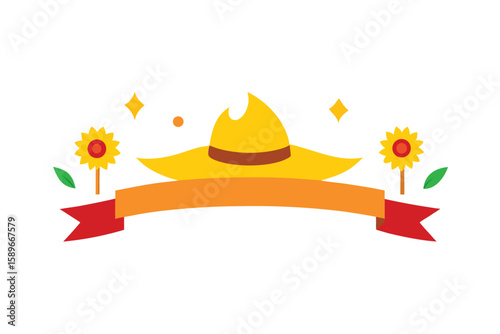 Bright Flat Vector Illustration For Festa Junina