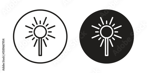 Laser beam icon vector illustration logo template in filled, outline