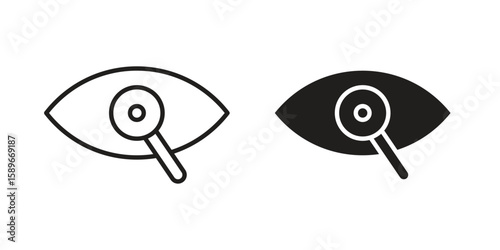 Investigation icon vector illustration logo template in filled, outline