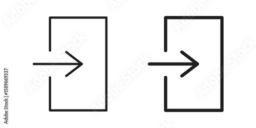 Inside icon vector illustration logo template in filled, outline