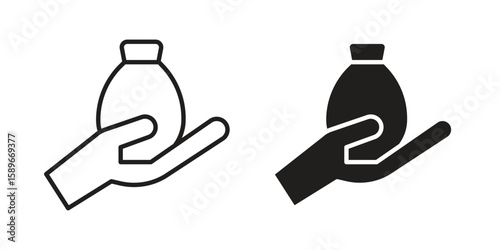 Inheritance law icon vector illustration logo template in filled, outline