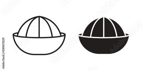 Hand Juicer icon vector illustration logo template in filled, outline