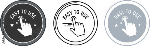 Easy to use icon set vector design for user interface and user experience