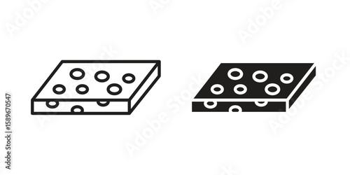 Halva icon vector illustration logo template in filled, outline
