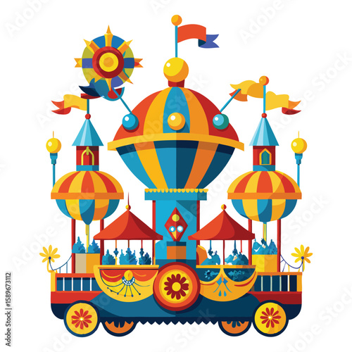 A Carnival Vector illustrations of parade floats