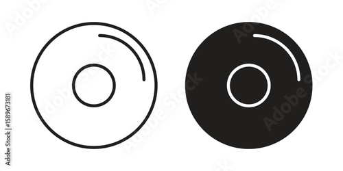 DVD icon vector illustration logo template in filled, outline