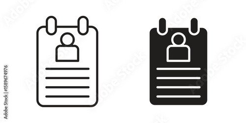 Curriculum icon vector illustration logo template in filled, outline