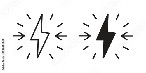 Conflict icon vector illustration logo template in filled, outline