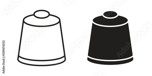 Coffee capsule icon vector illustration logo template in filled, outline