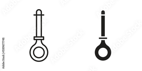 Car dipstick icon vector illustration logo template in filled, outline