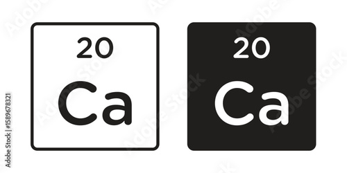 Calcium icon vector illustration logo template in filled, outline