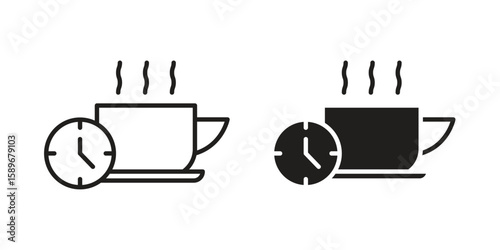 Break icon vector illustration logo template in filled, outline