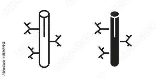 Blood vessel icon vector illustration logo template in filled, outline