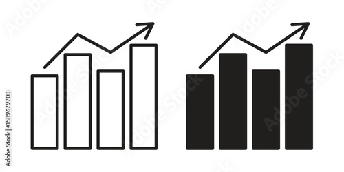 Benchmarking icon vector illustration logo template in filled, outline