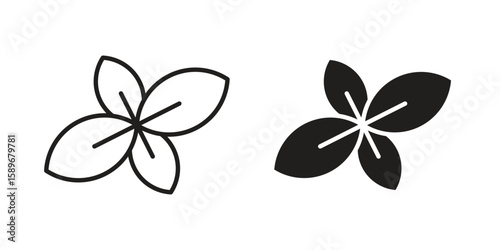 Basil icon vector illustration logo template in filled, outline