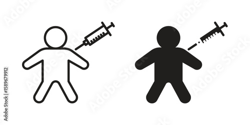 Baby Vaccination icon vector illustration logo template in filled, outline