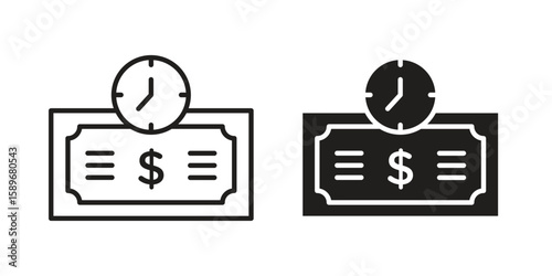 Annuity icon vector illustration logo template in filled, outline