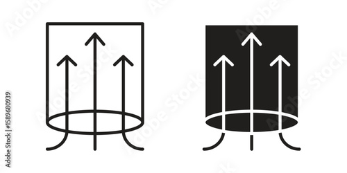 Air suction icon vector illustration logo template in filled, outline