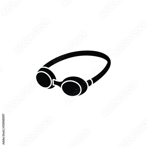 Swimming Goggles Illustration Minimalist Design for Water Sports Enthusiasts and Aquatic Adventures