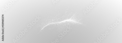 Christmas glowing bokeh confetti light and glitter texture overlay for your design. Frosting effect sugar png, salt and flour for baking, with powder white and isolated on transparent background.