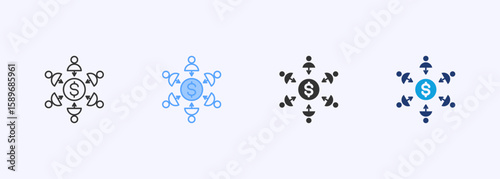 Fundraising Icon Set Multiple Style Collection