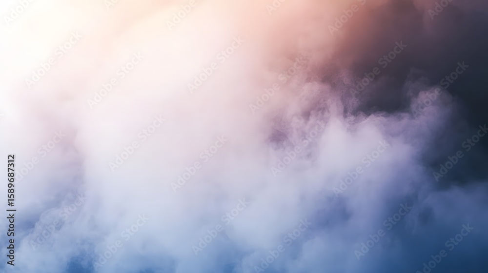 Naklejka premium Dreamy Pastel Smoke Clouds Background Texture