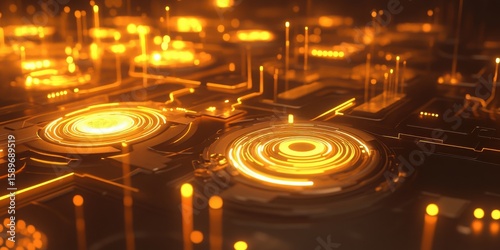 Dynamic glowing shapes representing the increasing role of artificial intelligence in energy consumption optimization --ar 2:1 --v 6.1 Job ID: d261075c-f6da-4e4f-8337-48557a6b0346