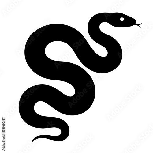 Design a black silhouette of a Freeway Ball Python white background clean vector shape